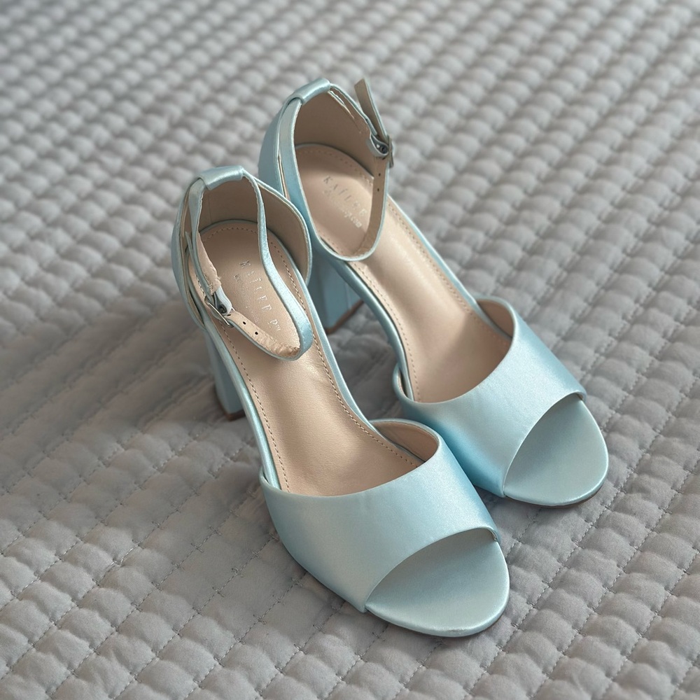 Kailee P New never worn baby blue bridal shoes